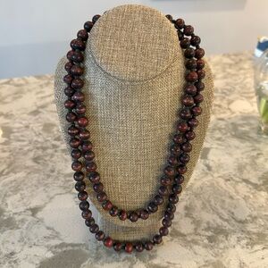 Vintage Wooden Bead Necklace